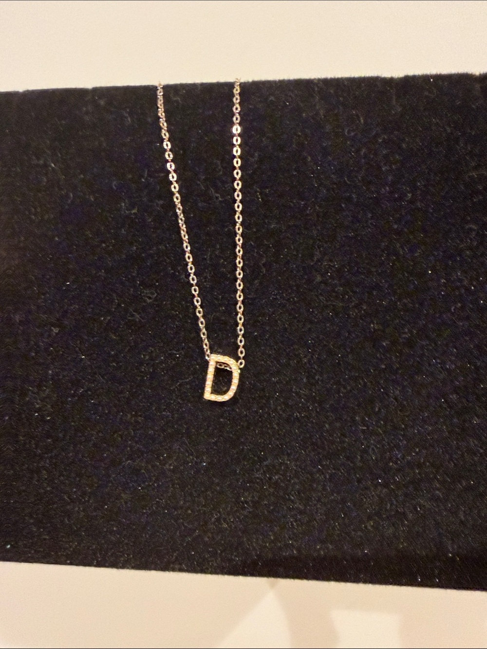 Claire’s Rhinestone Letter D Initial Necklace